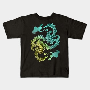 Dragons Blow - Chinese Dragon Yin Yang Kids T-Shirt